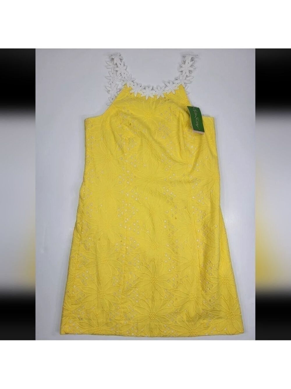NWT Lilly Pulitzer Annabelle Shift Dress 4 Yellow Jumbo Sunflower Eyelet Easter